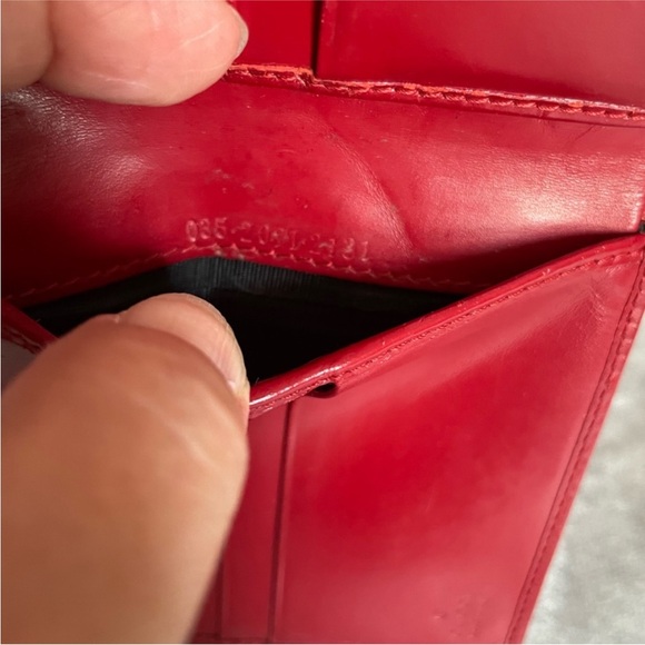 🍒 Authentic Gucci Red Sherry line canvas 257249 Tote and Jackie 05474 Bifold🍒 - Picture 13 of 14